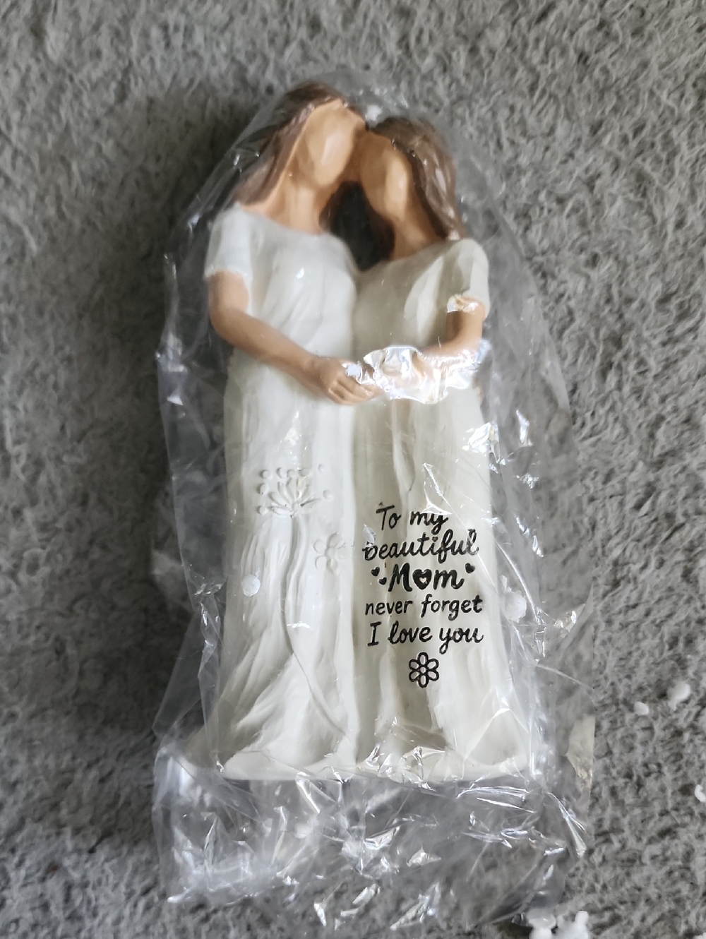 Mother & Daughter Sculptural Figurine White Sentiment